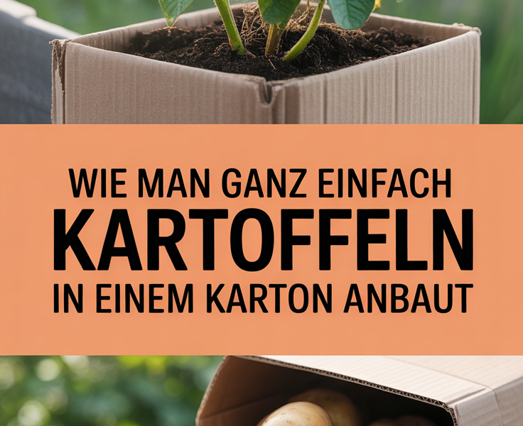 Wie man ganz einfach Kartoffeln in einem Karton anbaut