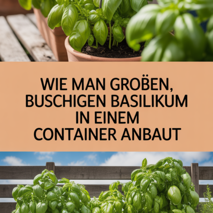 Wie man großen, buschigen Basilikum in einem Container anbaut