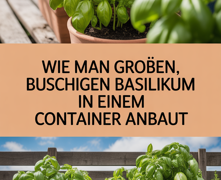 Wie man großen, buschigen Basilikum in einem Container anbaut