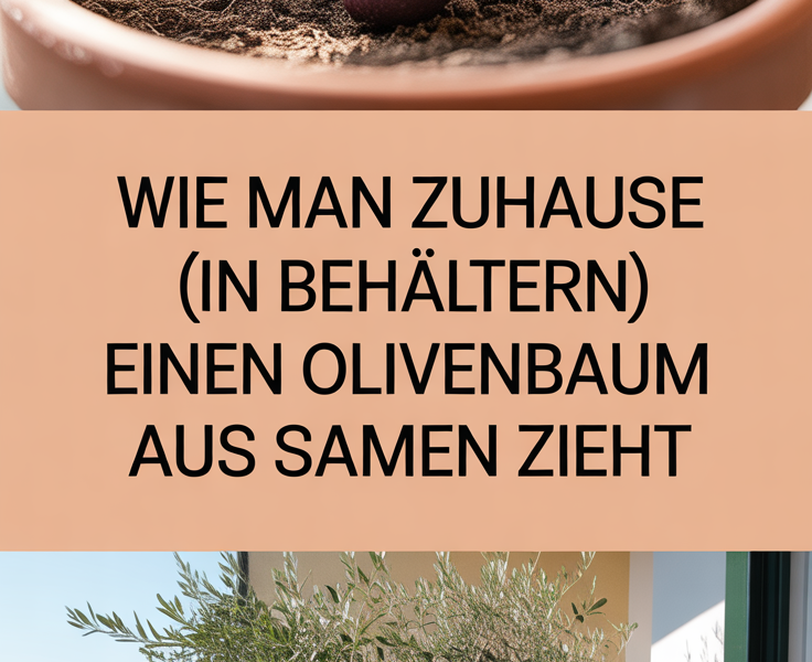 Wie man zuhause (in Behältern) einen Olivenbaum aus Samen zieht