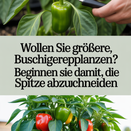 Wollen Sie größere, buschigere Paprikapflanzen? Beginnen Sie damit, die Spitze abzuschneiden