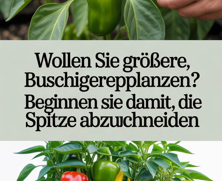 Wollen Sie größere, buschigere Paprikapflanzen? Beginnen Sie damit, die Spitze abzuschneiden